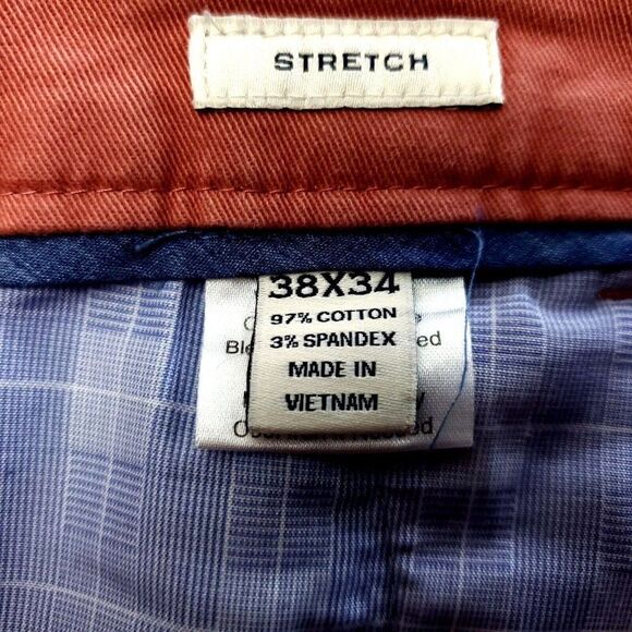 Joseph Abboud Cotton Spandex Chino‎ Pants Jeans 39/33 Salmon Mid Rise Stretch - Picture 5 of 7
